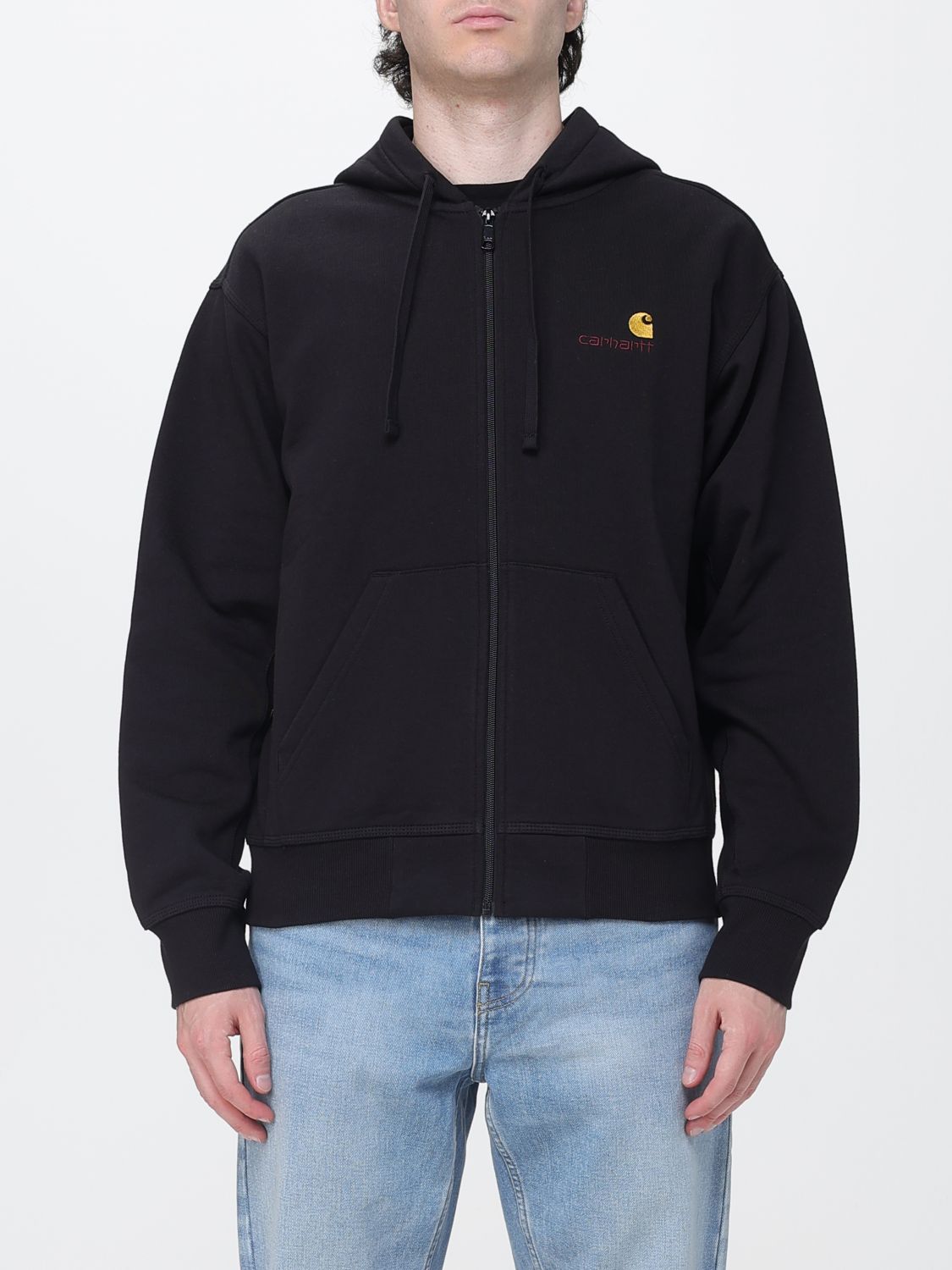CARHARTT WIP Kapuzenjacke aus Baumwollmischung mit gesticktem Logo