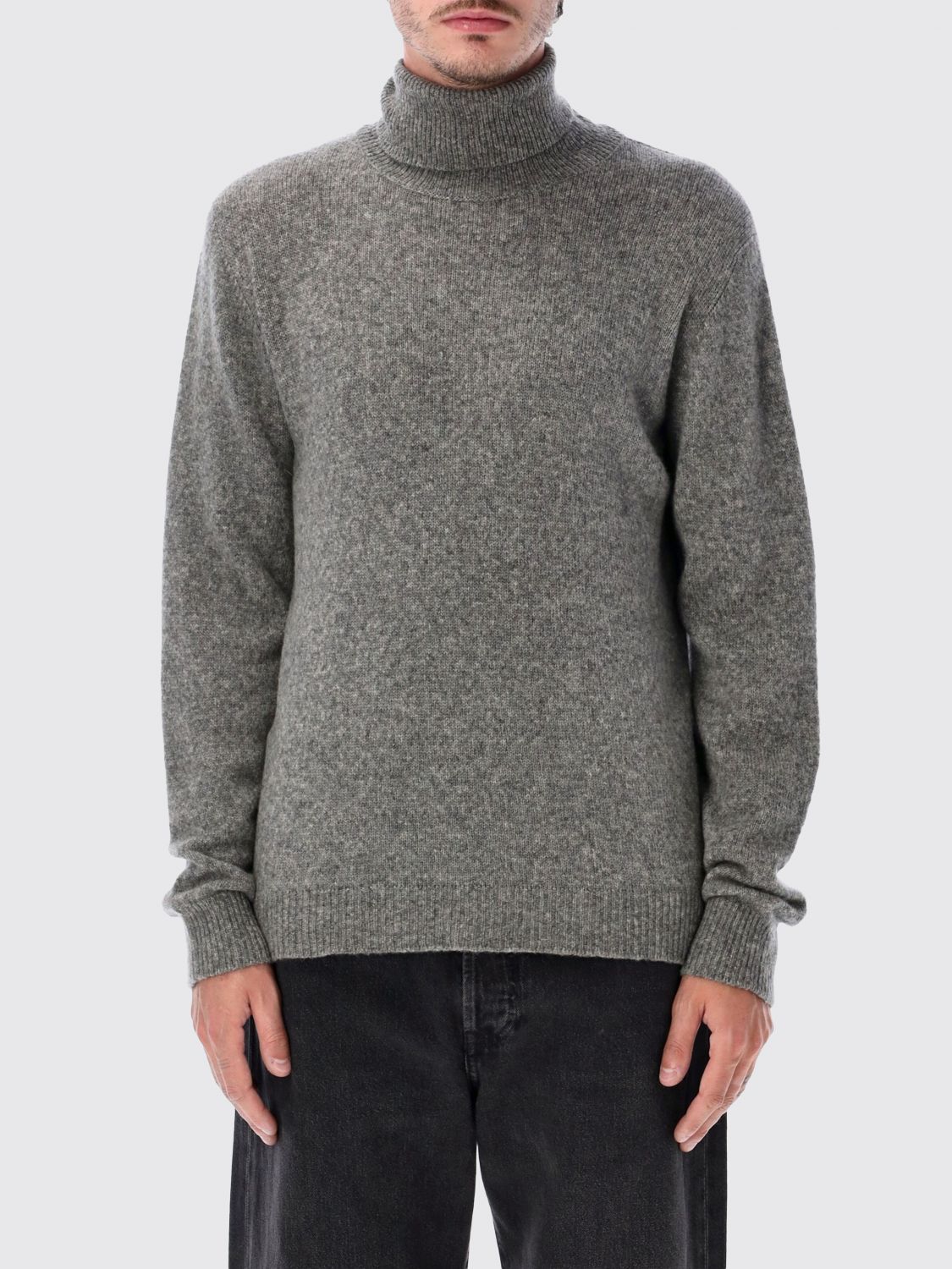 ROBERTO COLLINA Wool and Camel Blend Turtleneck Jumper