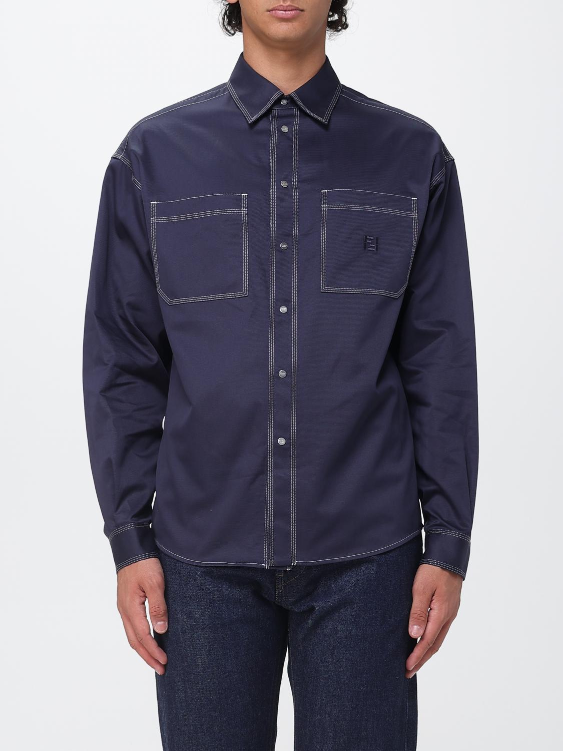 FENDI Camicia Uomo colore Blue Navy