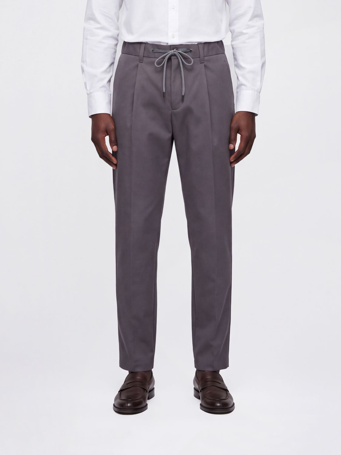 HERNO Slim-Fit-Hose von aus Baumwolle mit Kordelzug und Gürtelschlaufen