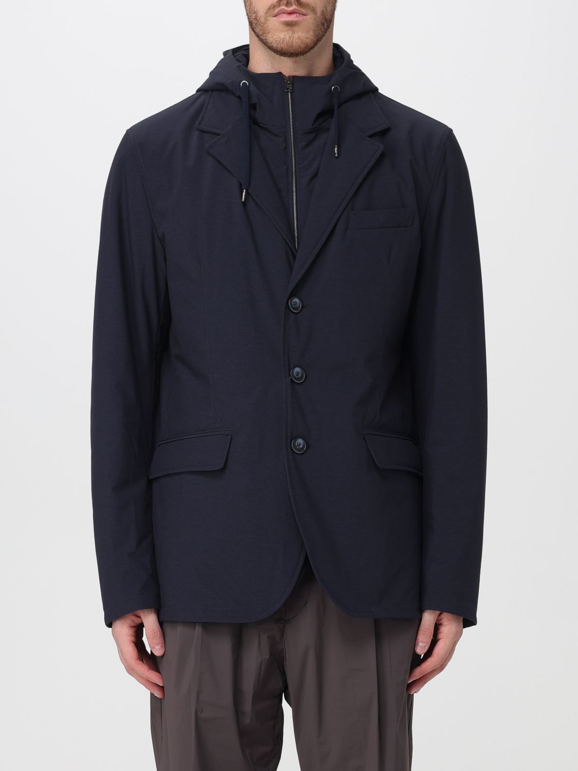 HERNO Jacket Men color Navy