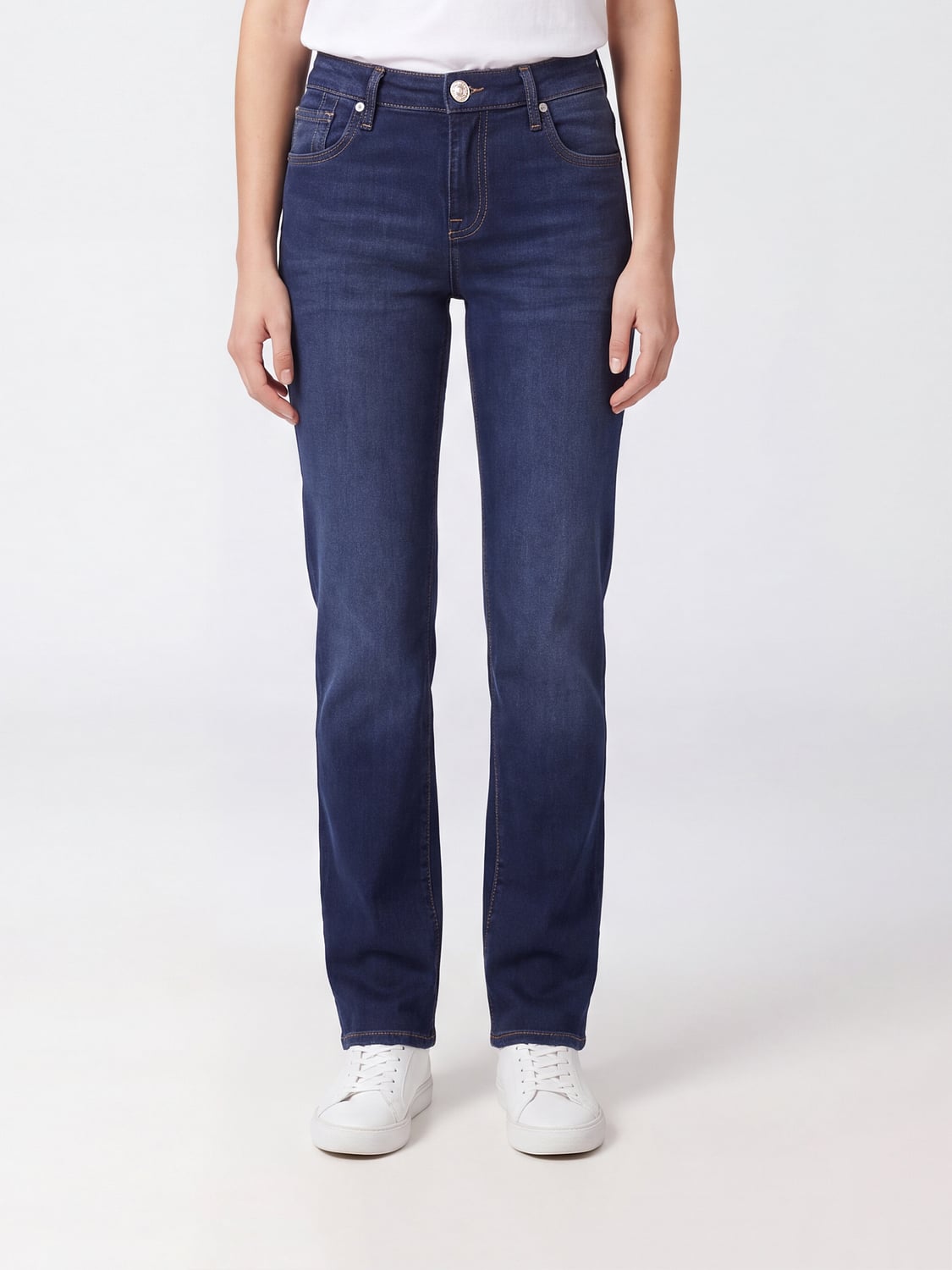 7 FOR ALL MANKIND Jeans skinny Calie a vita alta in denim di cotone