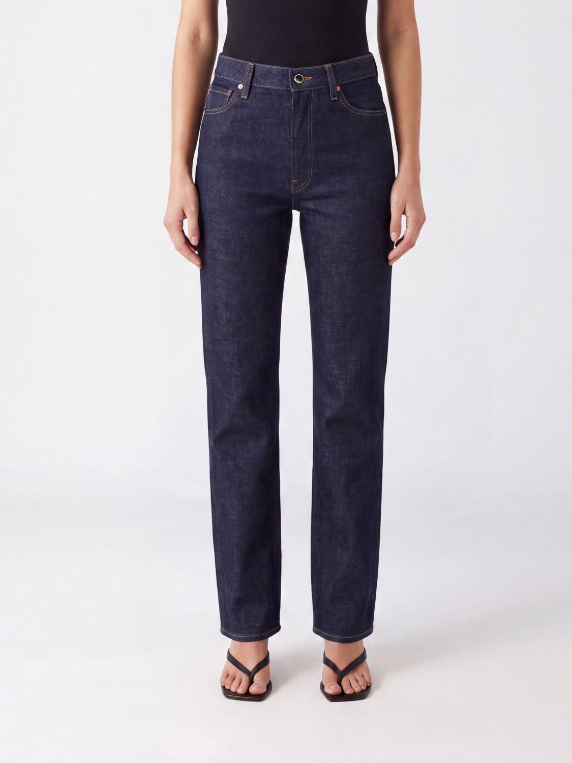 KHAITE Jeans Woman color Blue