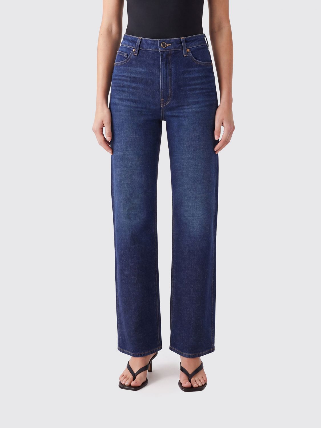 KHAITE Danielle High-Waist Straight-Leg Jeans aus Denim