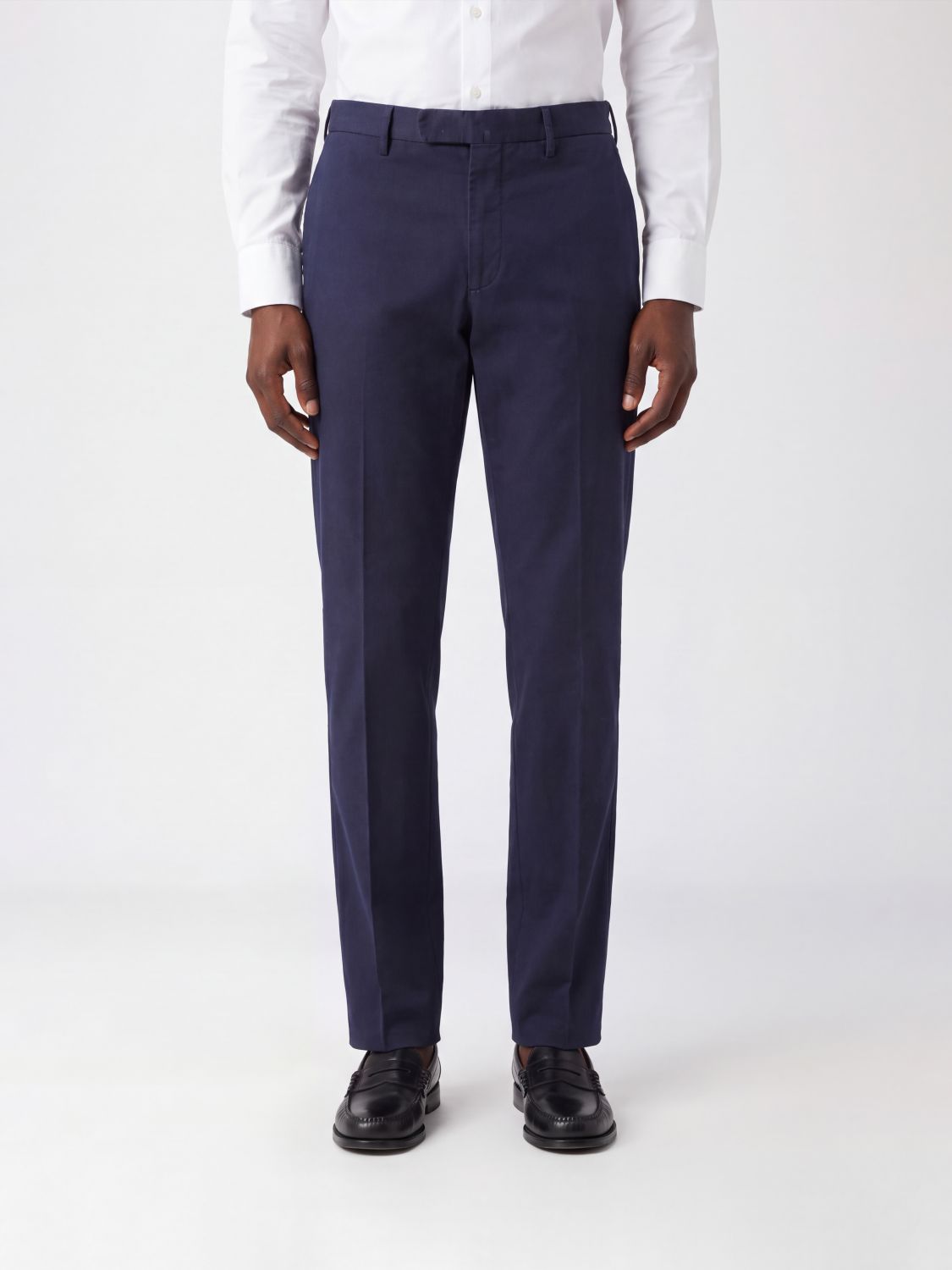 INCOTEX Slim Fit Stretch Cotton Chinos with Slant Pockets