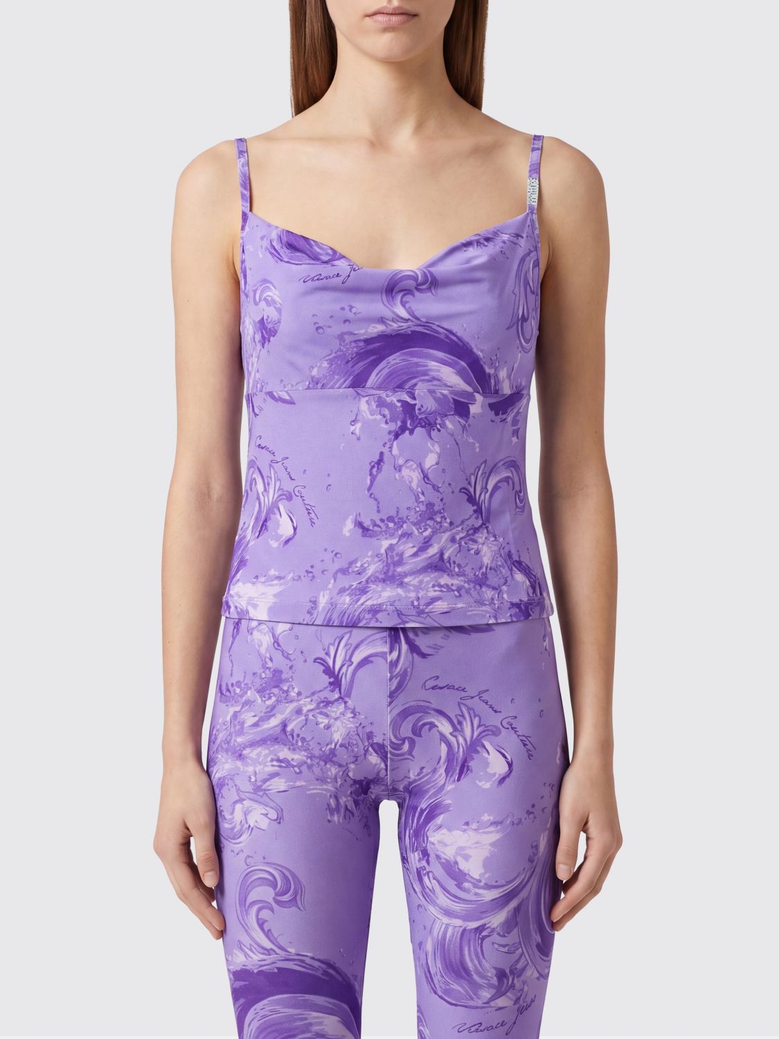 VERSACE JEANS COUTURE Top Woman color Violet