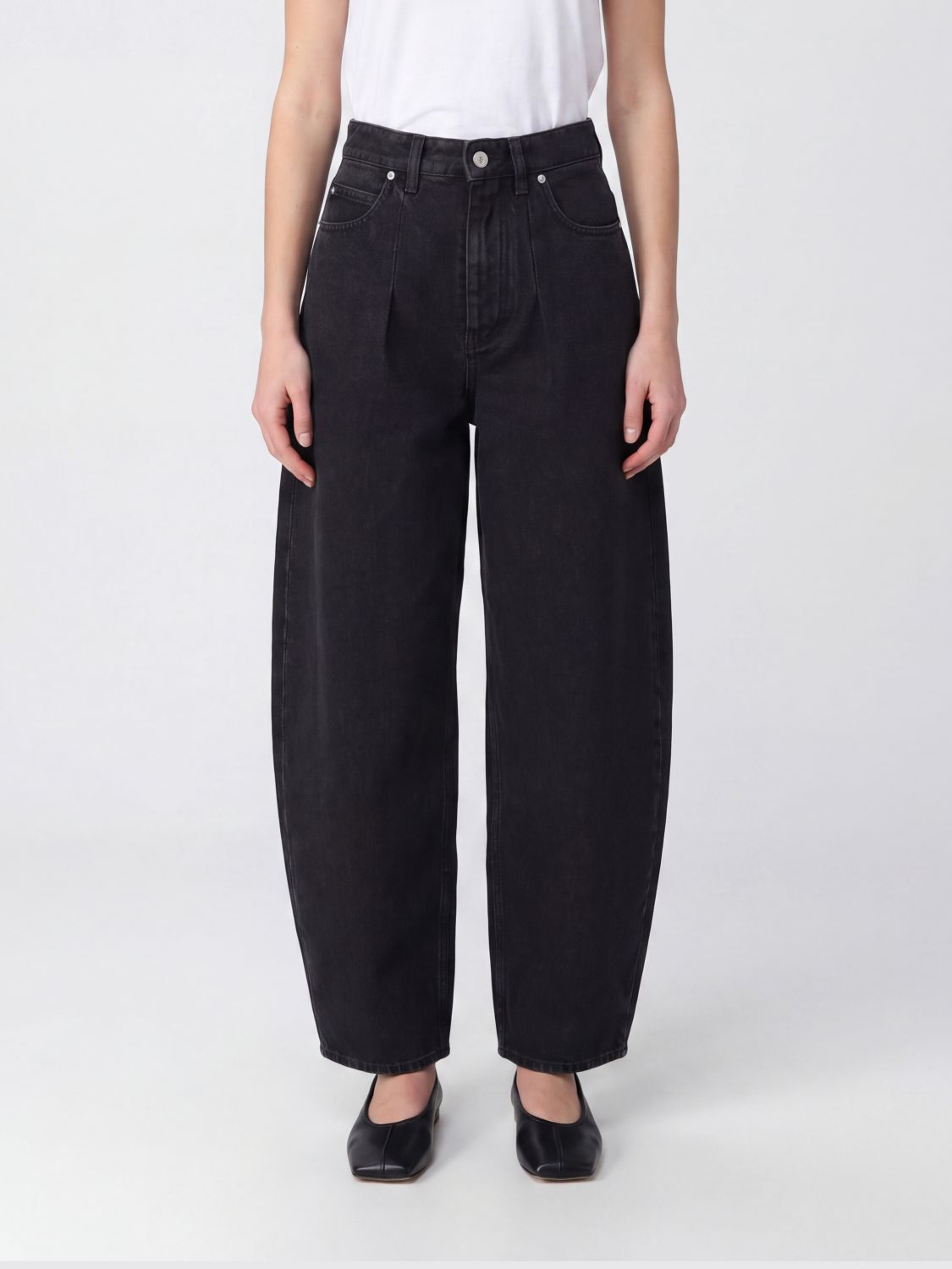 Jacquemus Le De-Nîmes Ovalo High-Waisted Baggy Jeans in Cotton Denim