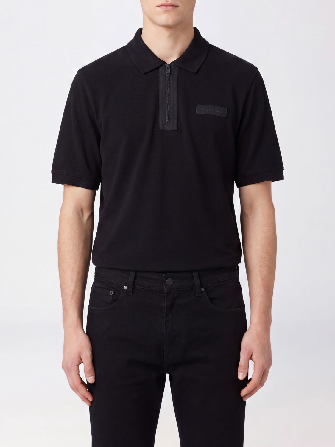 Maison Kitsuné Organic Cotton Half-Zip Polo Shirt