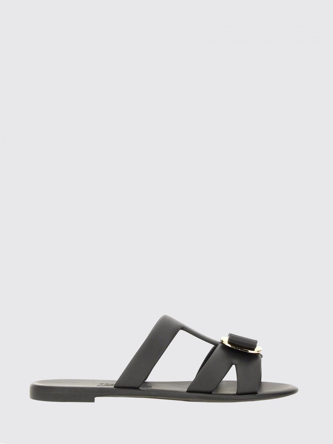 FERRAGAMO New Vara PVC Slides with Iconic Bow and Low Heel