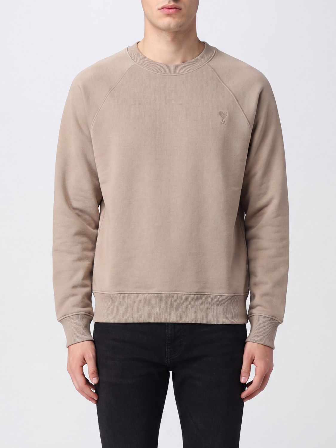 AMI PARIS Sweatshirt Men color Beige