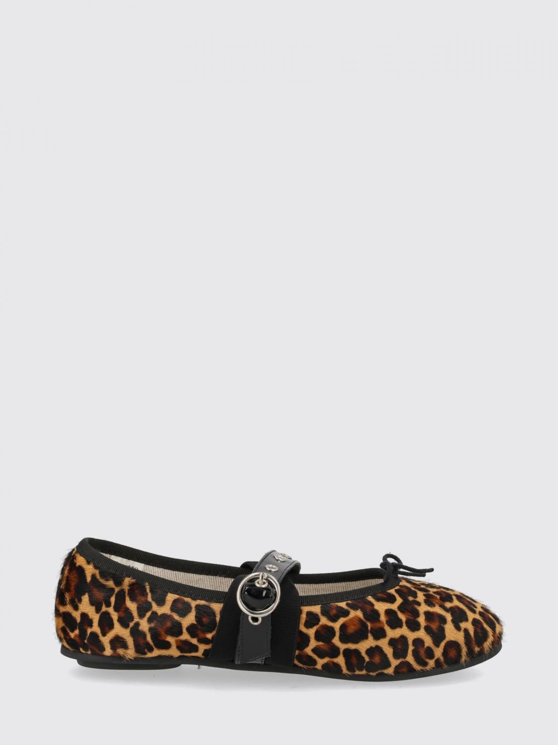 REPETTO Ballerine Mary Jane in cavallino con stampa animalier e fiocco