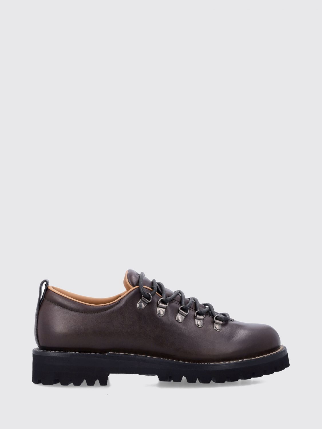 CHURCH’S Calf Leather Derby Shoes with Rubber Lug Sole and Pull-Tab