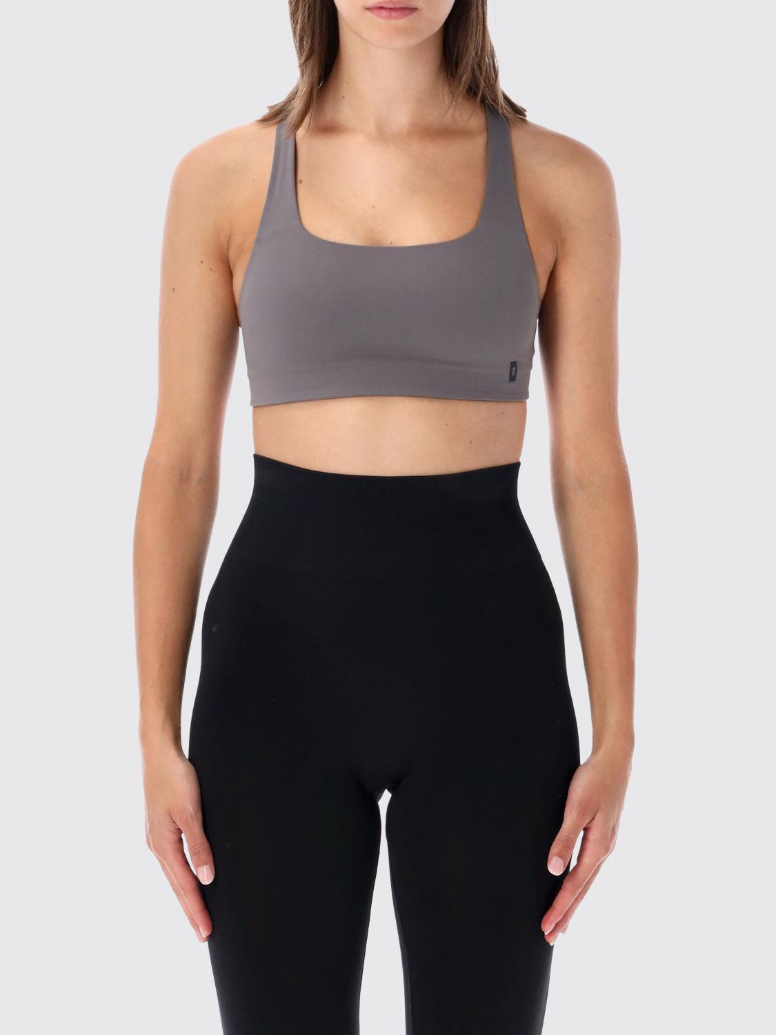 ON RUNNING Cropped Technical Fabric Sports Top with Criss-Cross Straps