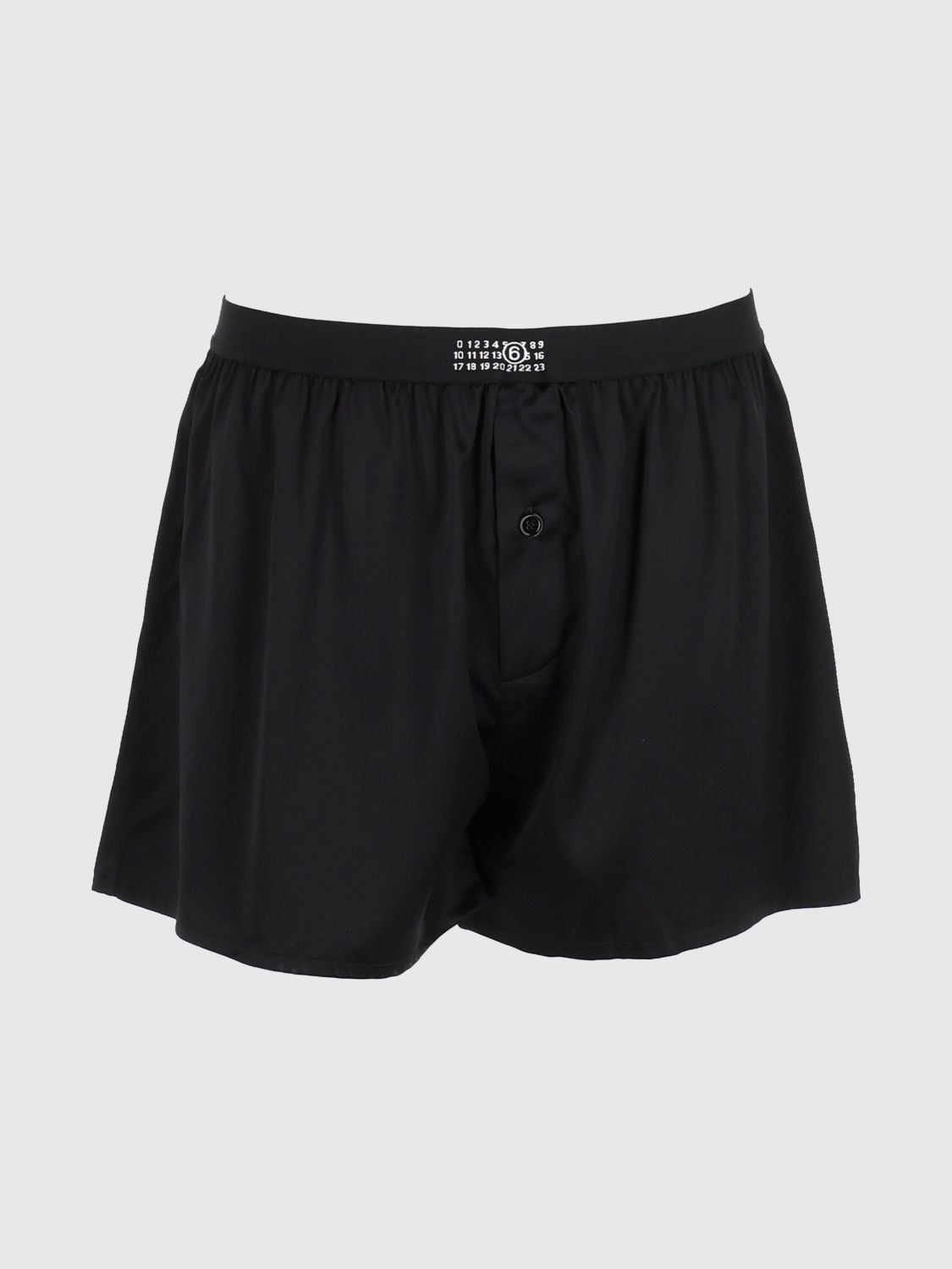 MM6 MAISON MARGIELA Boxershorts aus Seide mit elastischem Logo-Bund