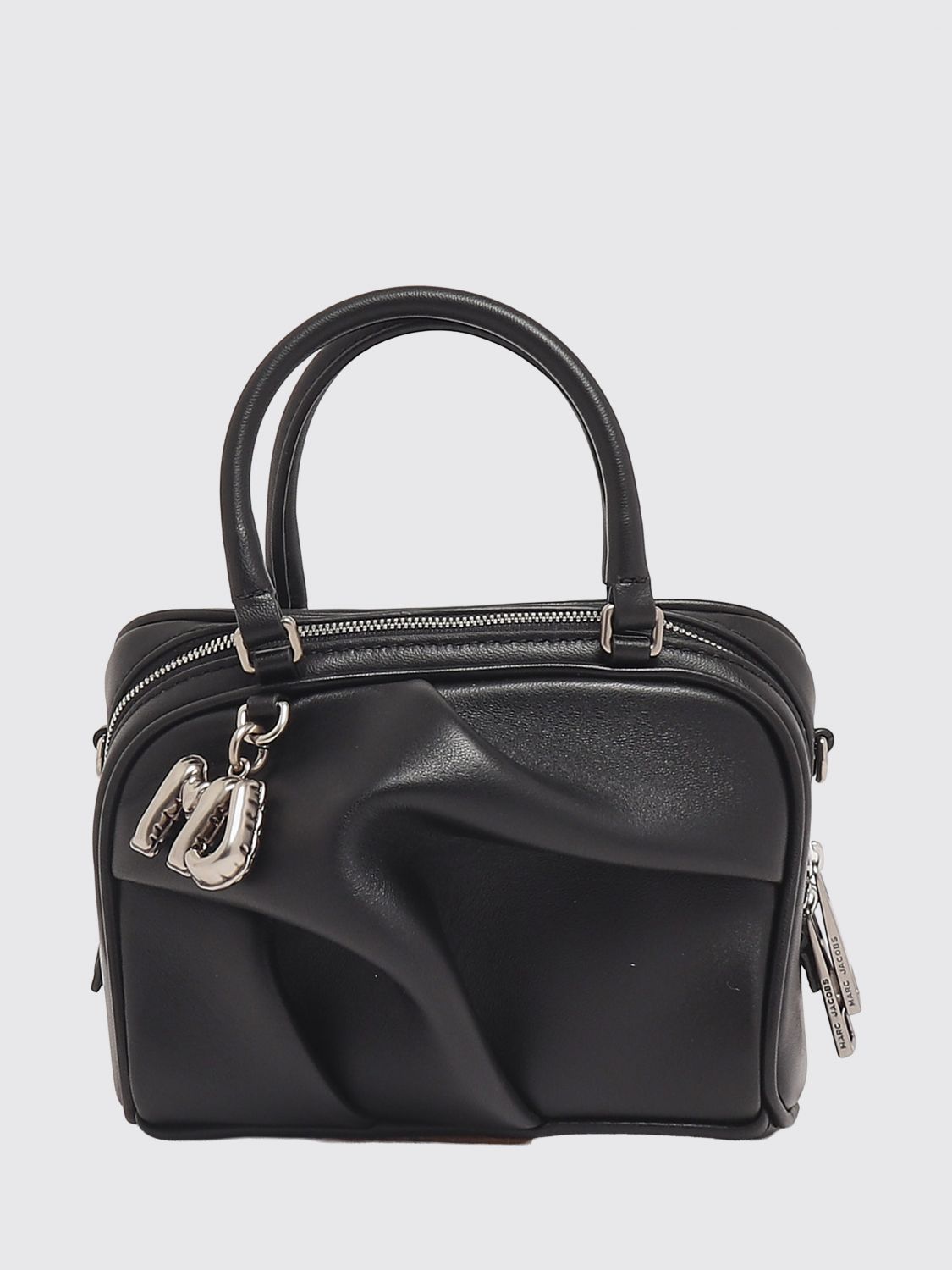 MARC JACOBS The Wave Mini Leather Handbag with Logo Charm