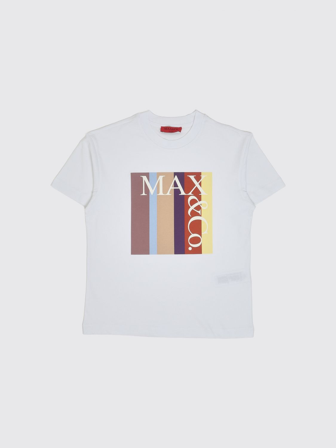 MAX & CO. KID Kurzärmeliges T-Shirt für Jungen aus Baumwolle mit Front-Logo-Print