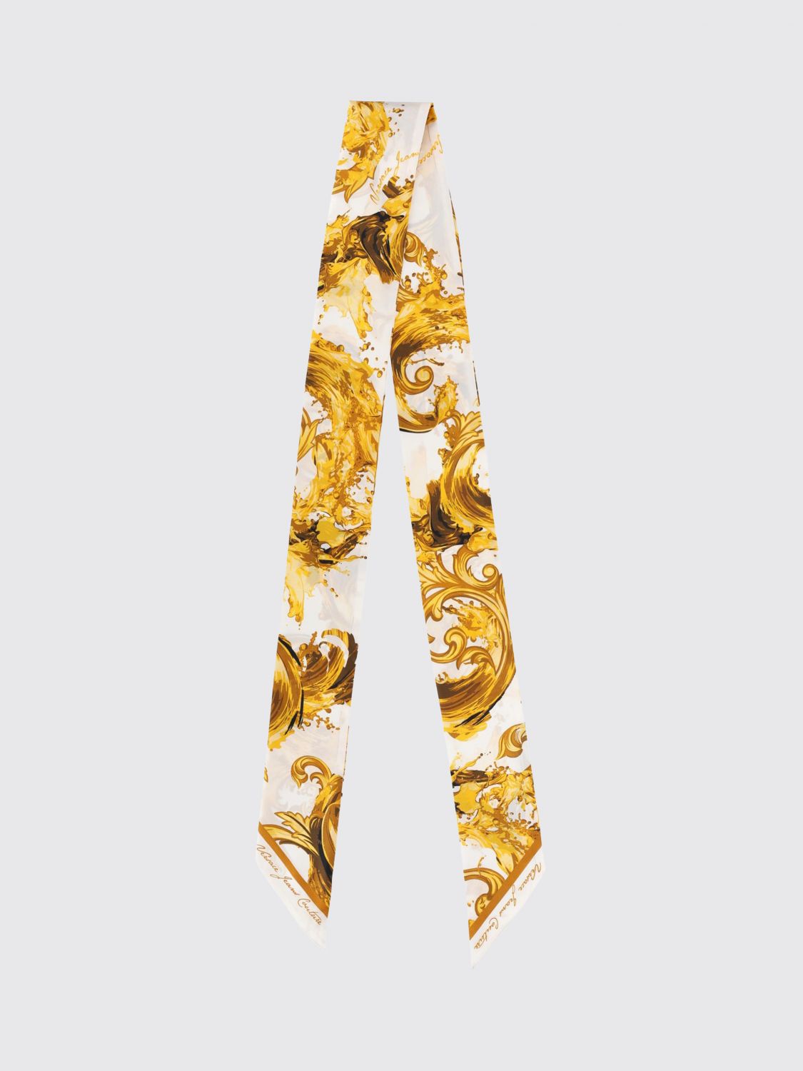 VERSACE JEANS COUTURE Bandeau in pura seta con stampa Baroque