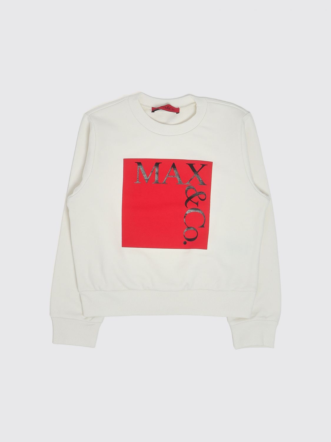 MAX & CO. KID Baumwoll-Sweatshirt für Jungen mit Rundhalsausschnitt und gedrucktem Logo