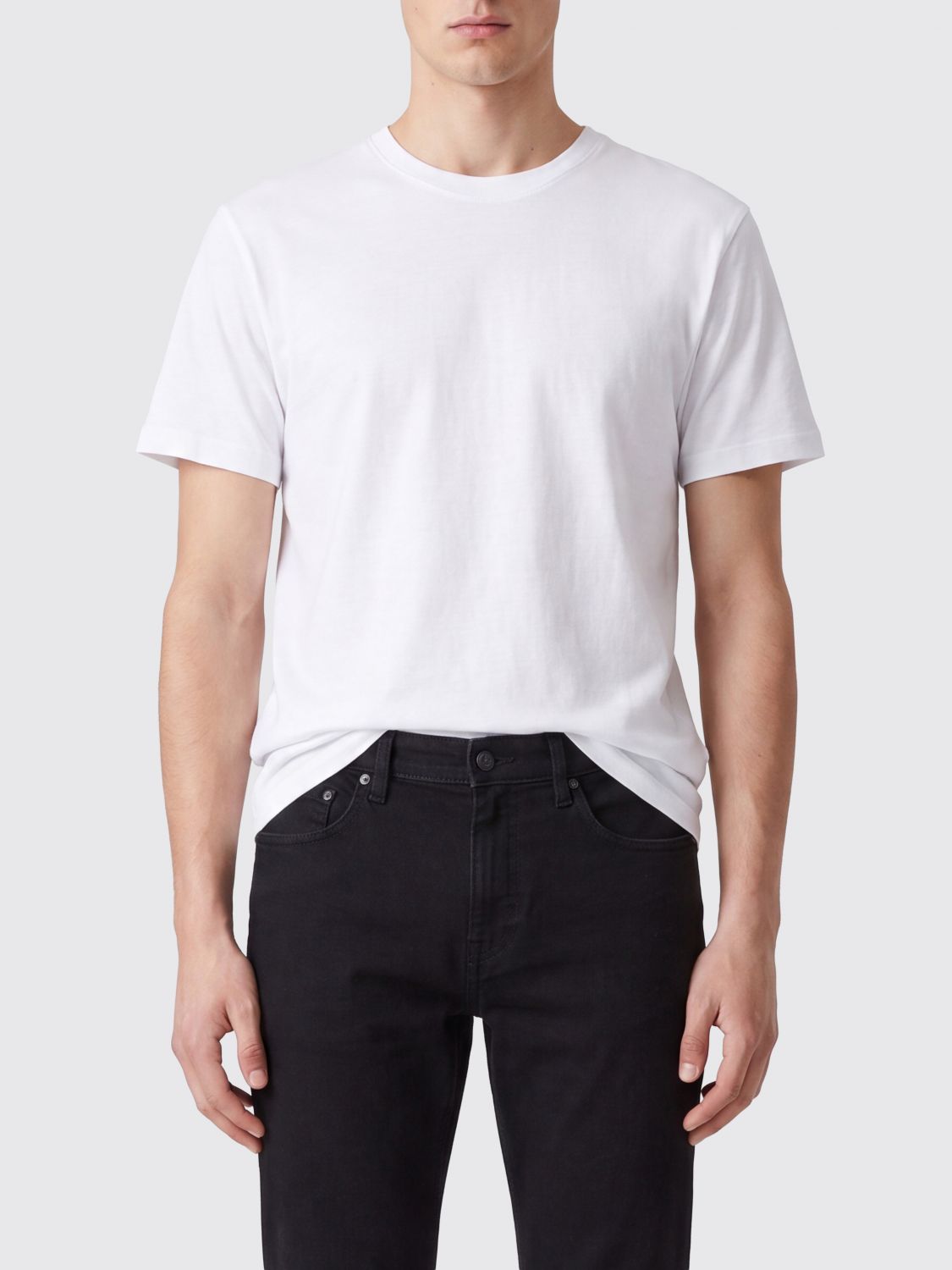 CLOSED Rundhals-T-Shirt aus Baumwolle mit geradem Saum und kurzen Ärmeln