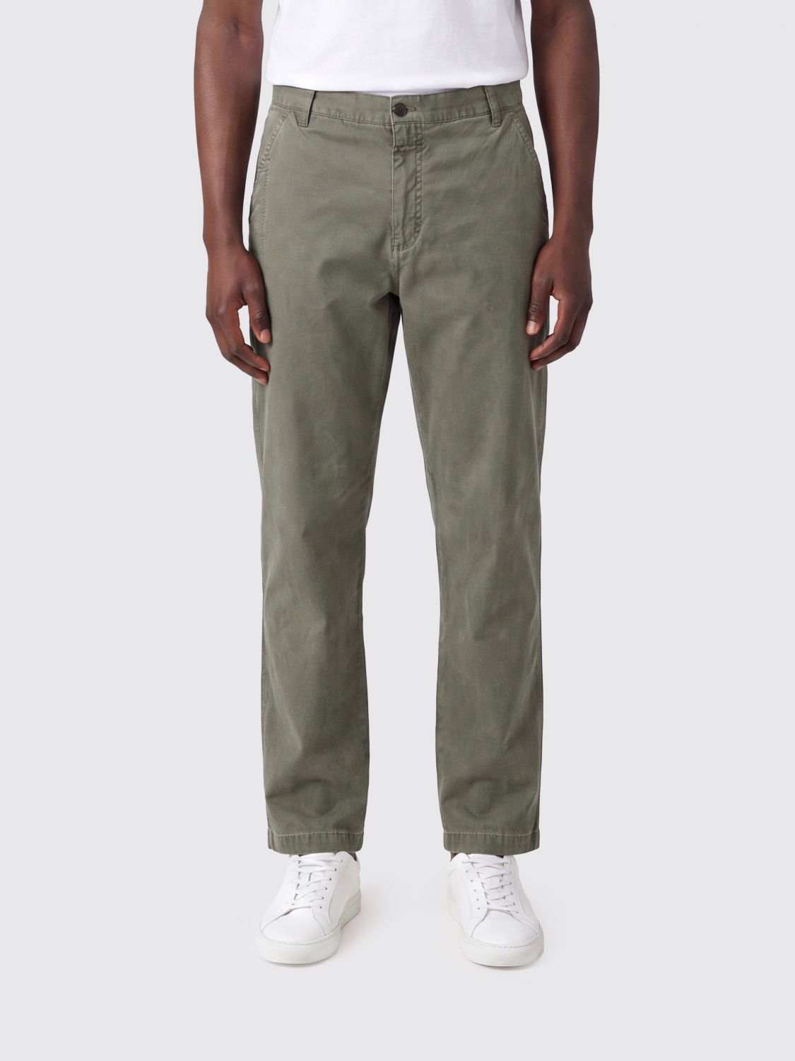 Closed Straight-Fit Mid-Rise Cotton Chino Trousers with Back Logo