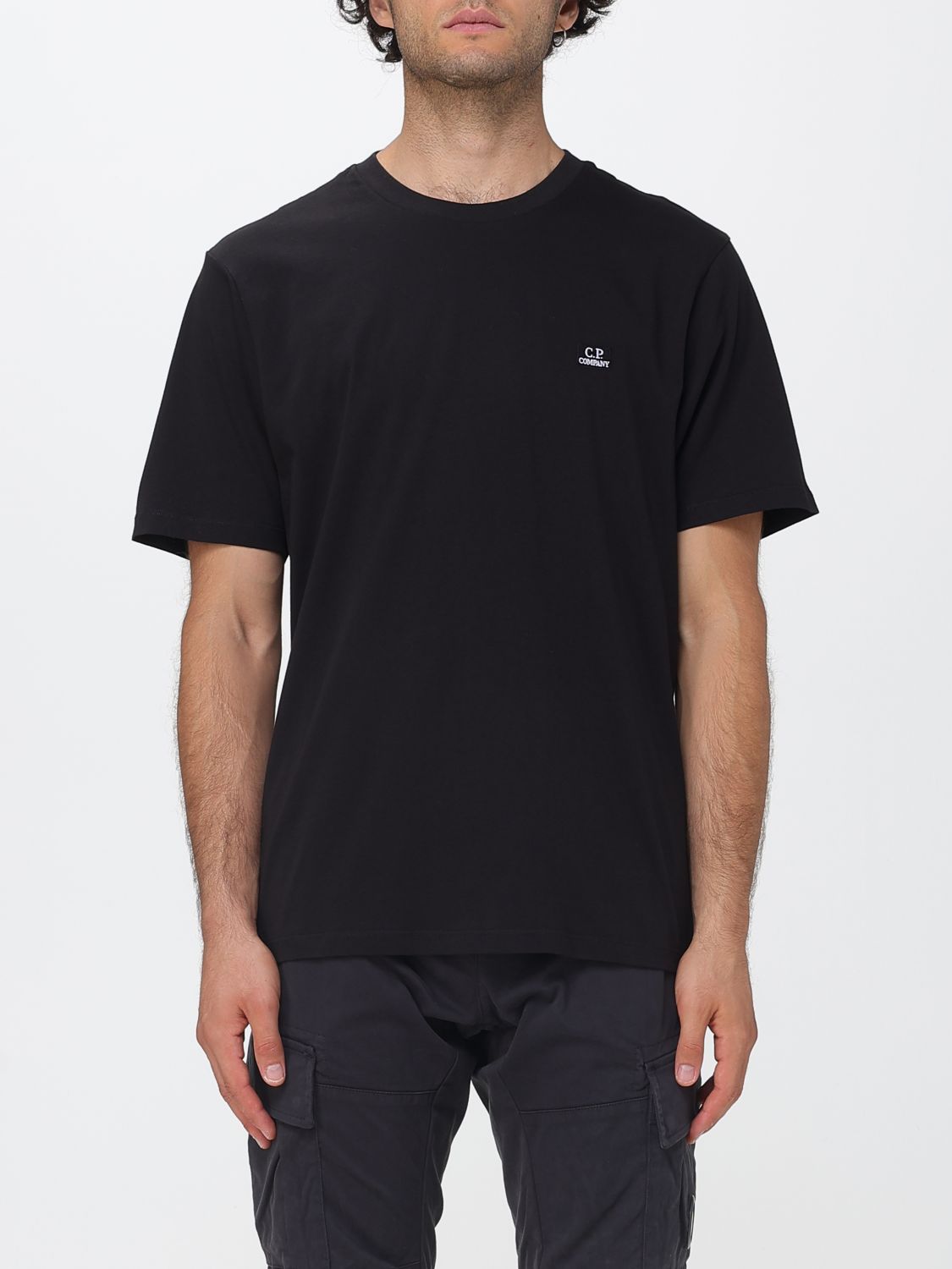 C.p. Company C. P. COMPANY Short-Sleeved Cotton T-Shirt with Contrasting Logo