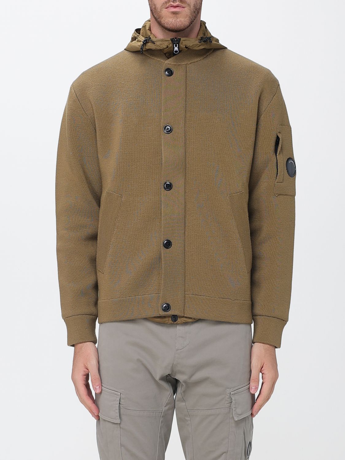 C. P. COMPANY Reversible Hooded Zip-Up Wool Cardigan