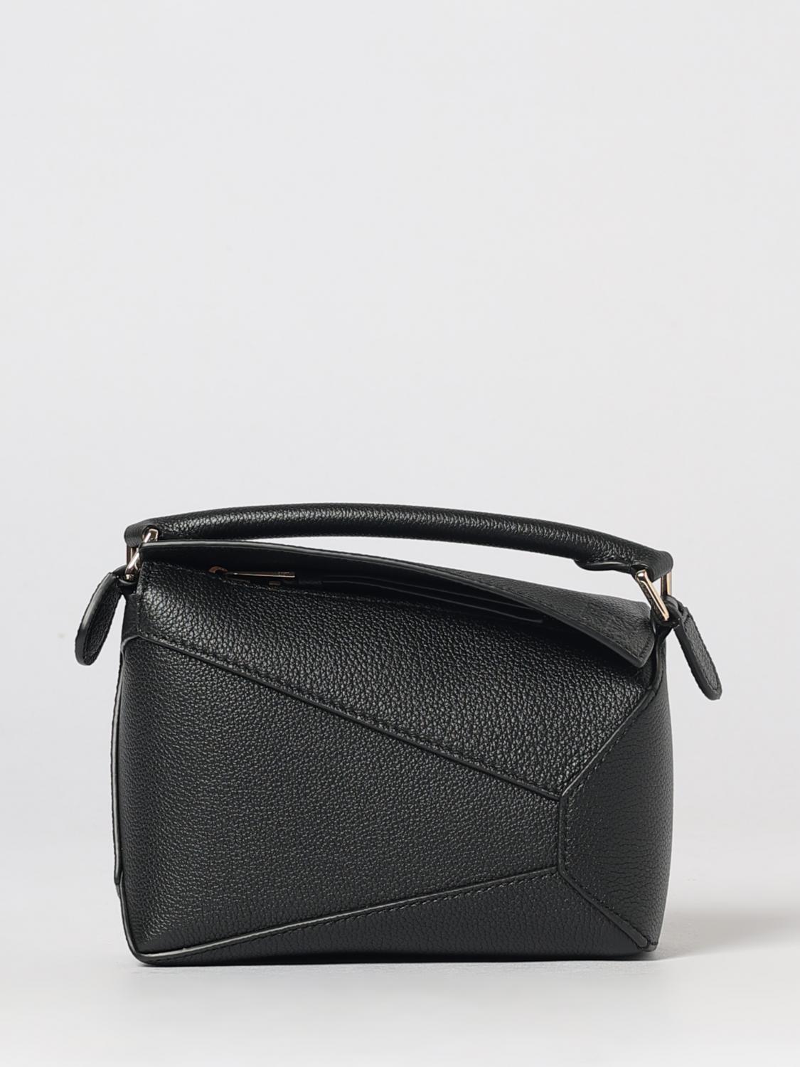 LOEWE Puzzle Mini-Handtasche aus genarbtem Kalbsleder mit Schulterriemen