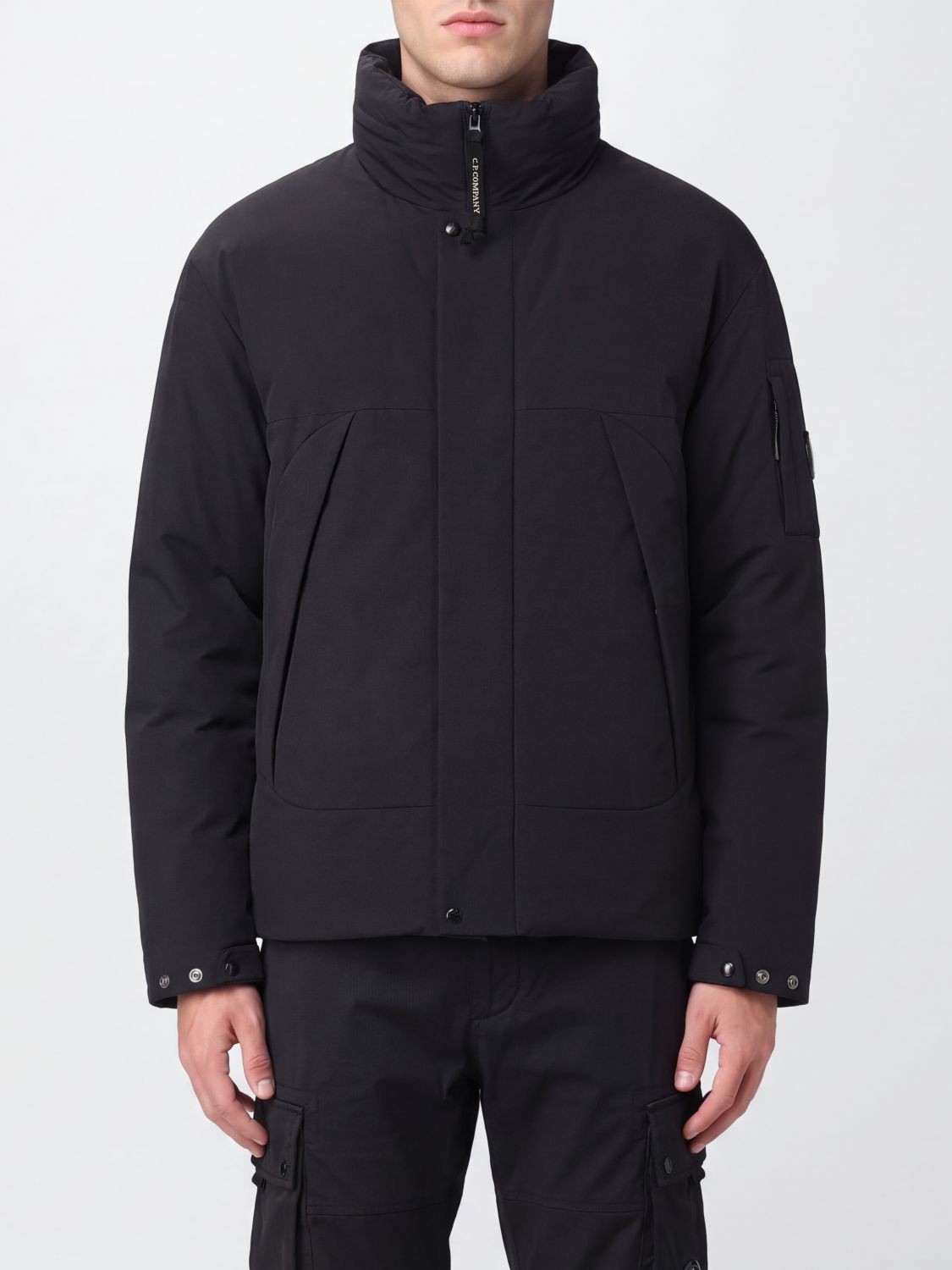C. P. COMPANY Gesteppte Jacke aus recyceltem Polyester mit Trichterkragen