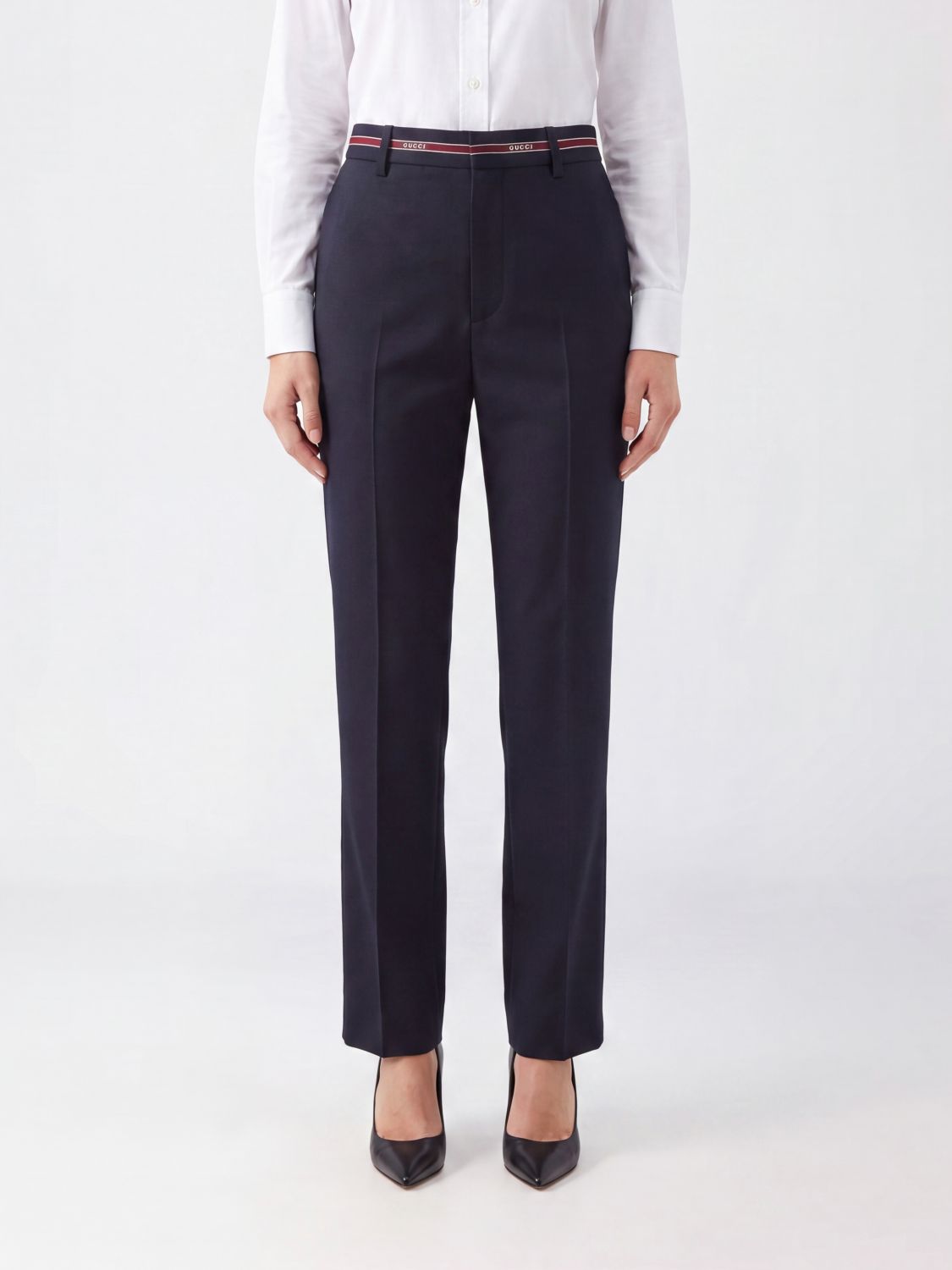 GUCCI Pantaloni slim fit i lana