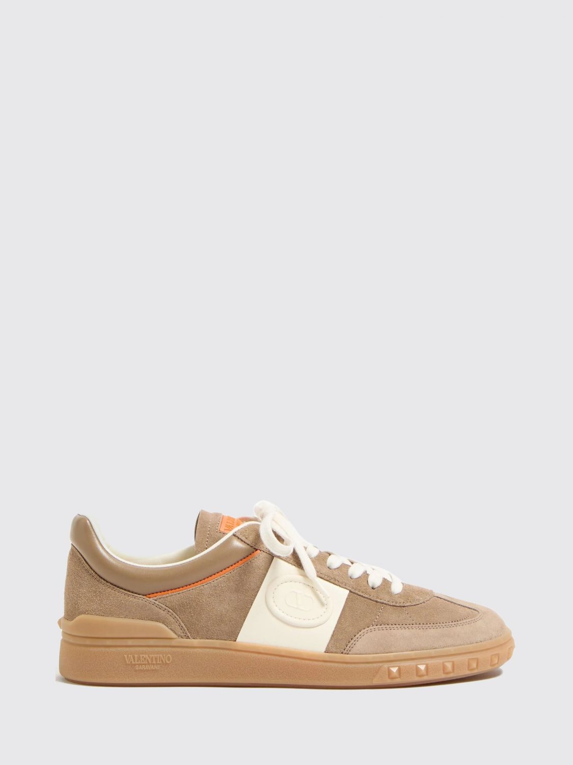 VALENTINO GARAVANI Sneakers basse Upvillage in pelle di vitello e suede con logo VLogo