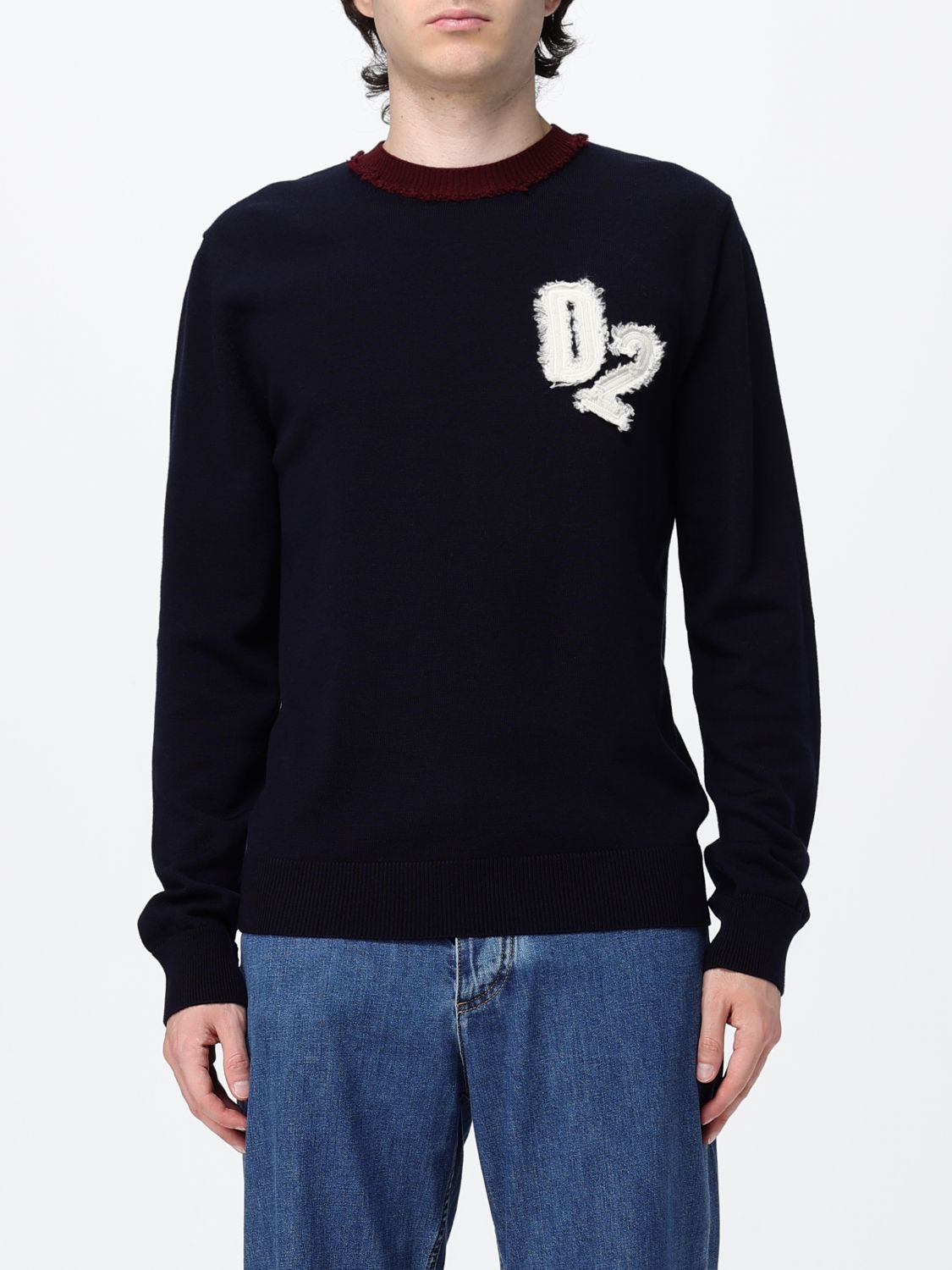 DSQUARED2 Sweater Men color Navy