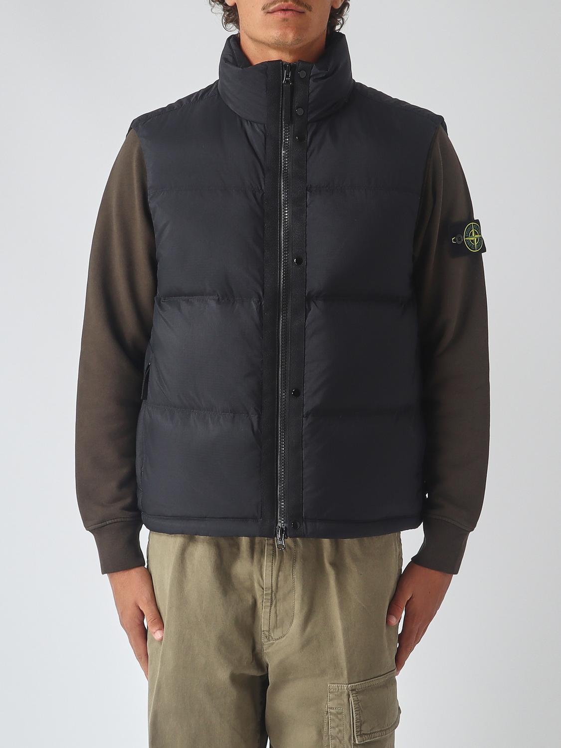STONE ISLAND Gepolsterte, wasserabweisende Weste von aus Cordura-Nylon mit Trichterkragen