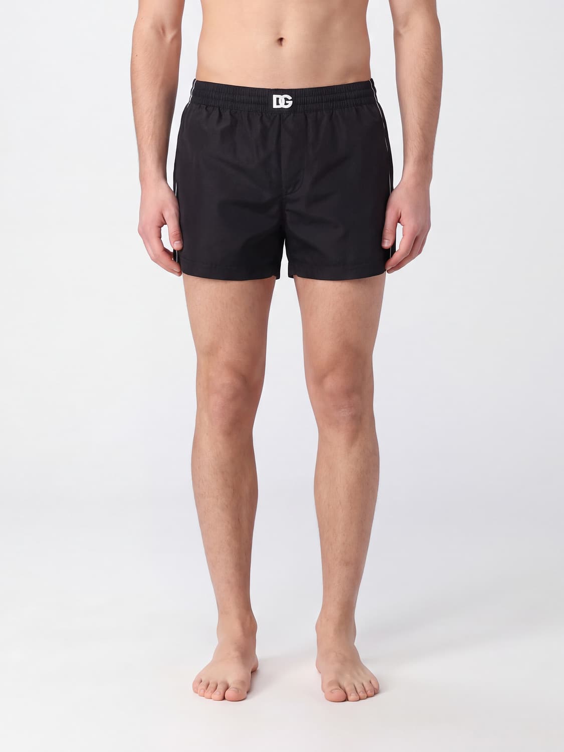 Dolce & Gabbana Logo Waistband Polyester Swim Shorts