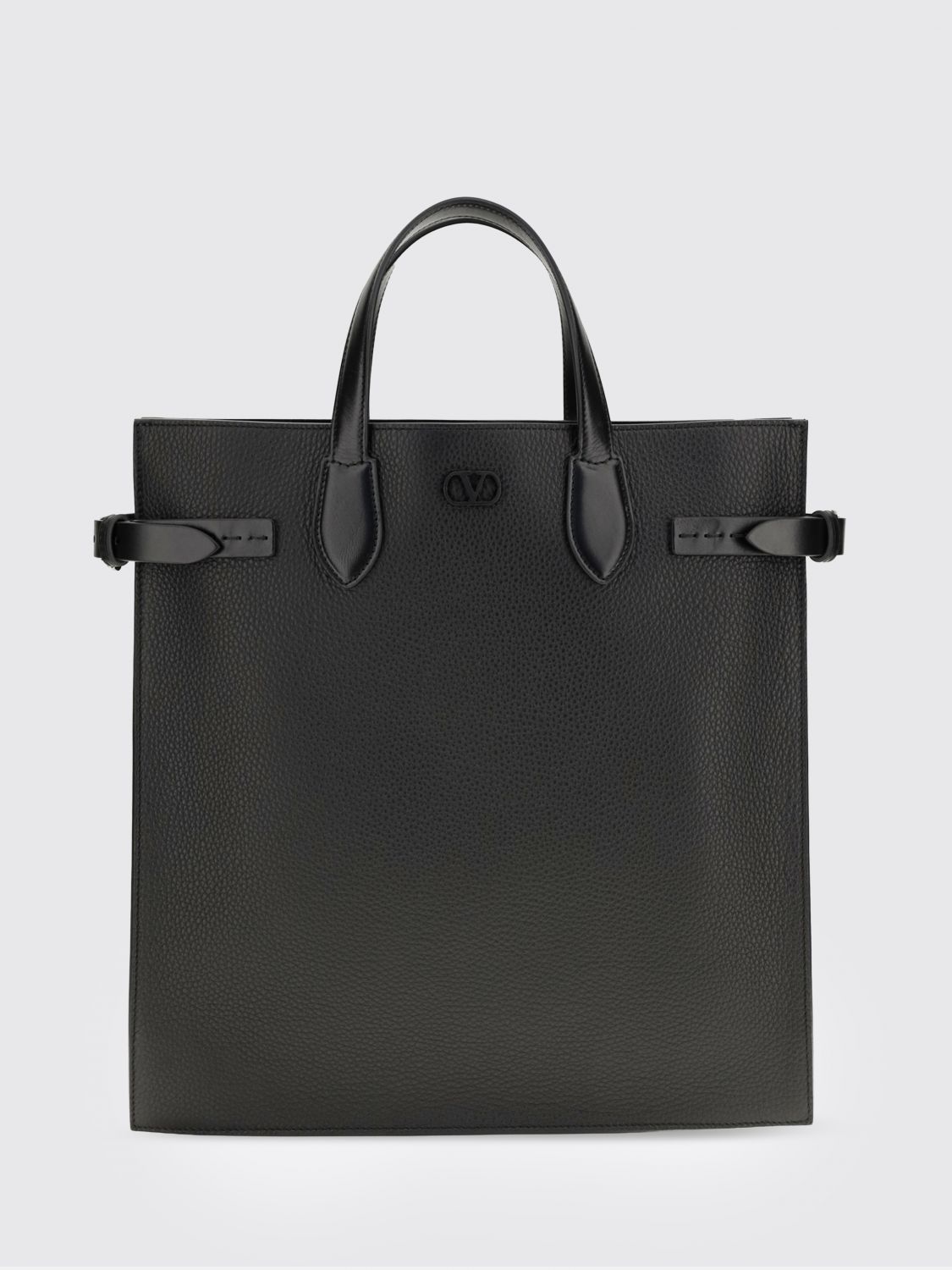 VALENTINO GARAVANI Large Antibes Tote Bag in Grained Leather with VLogo VALENTINO GARAVANI Large Antibes Tote Bag in Grained Leather with VLogo