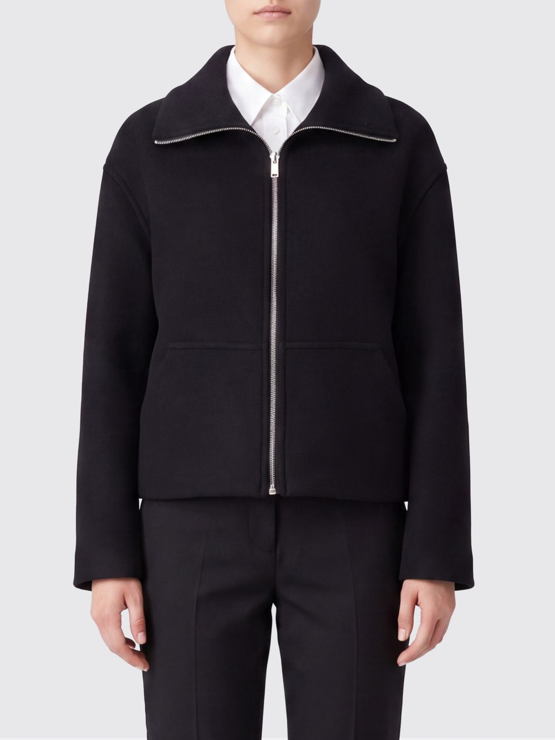 SEMICOUTURE Coat Woman color Black