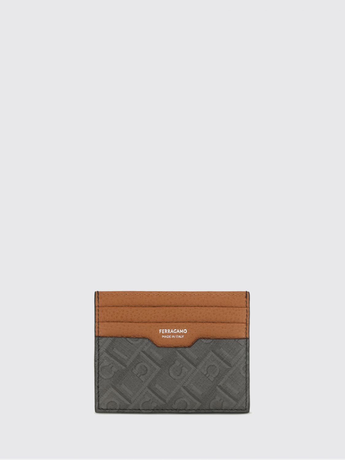 FERRAGAMO Wallet Men color Grey
