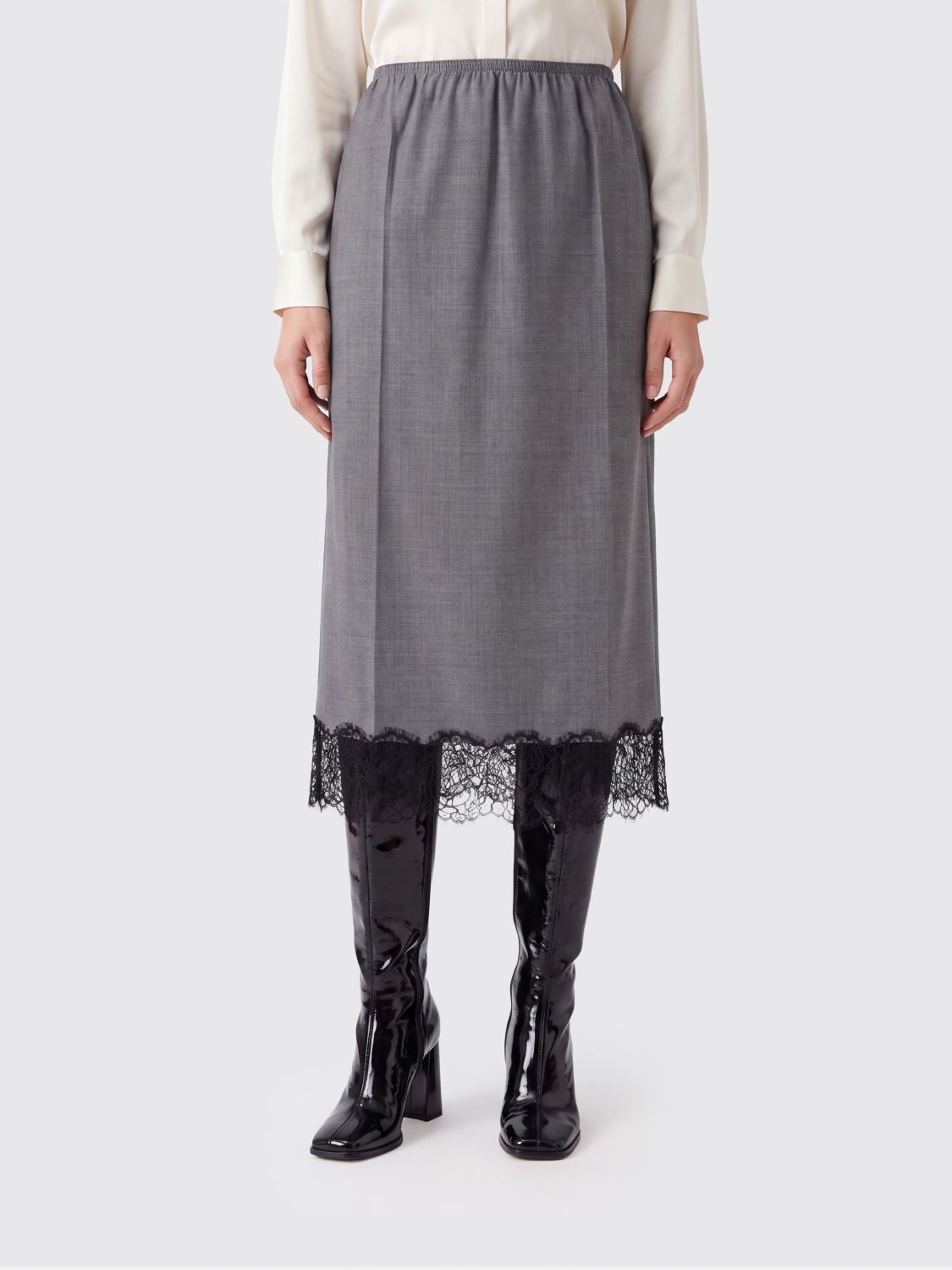 SEMICOUTURE Skirt Woman color Grey