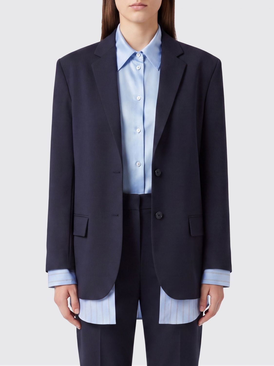 SEMICOUTURE Jacket Woman color Blue