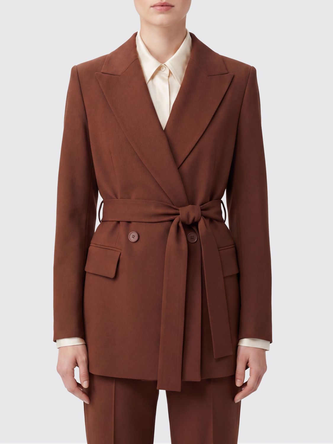 SEMICOUTURE Jacket Woman color Brown
