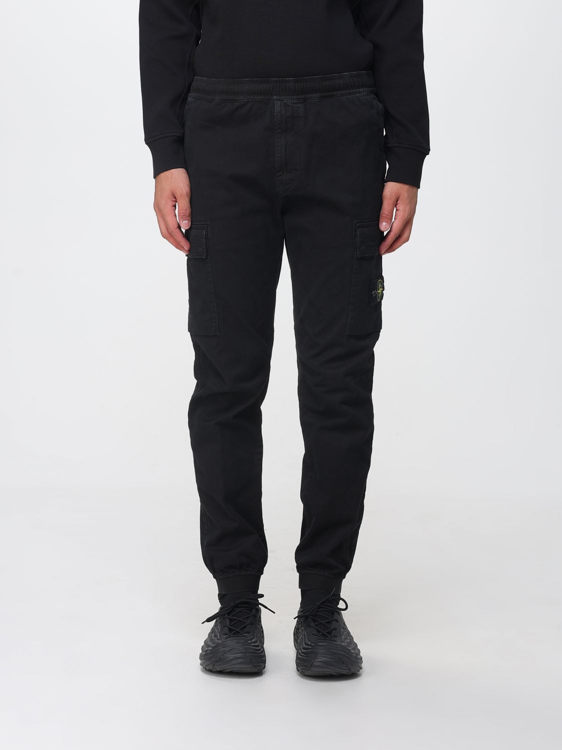 STONE ISLAND Slim Fit Cargo-Hose aus technischem Stretch-Stoff mit Compass-Logo