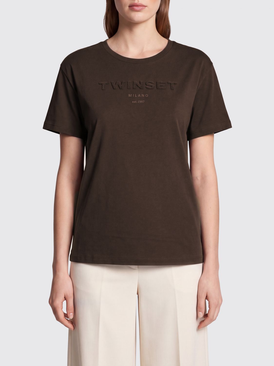 TWINSET T-Shirts Donna colore Marrone