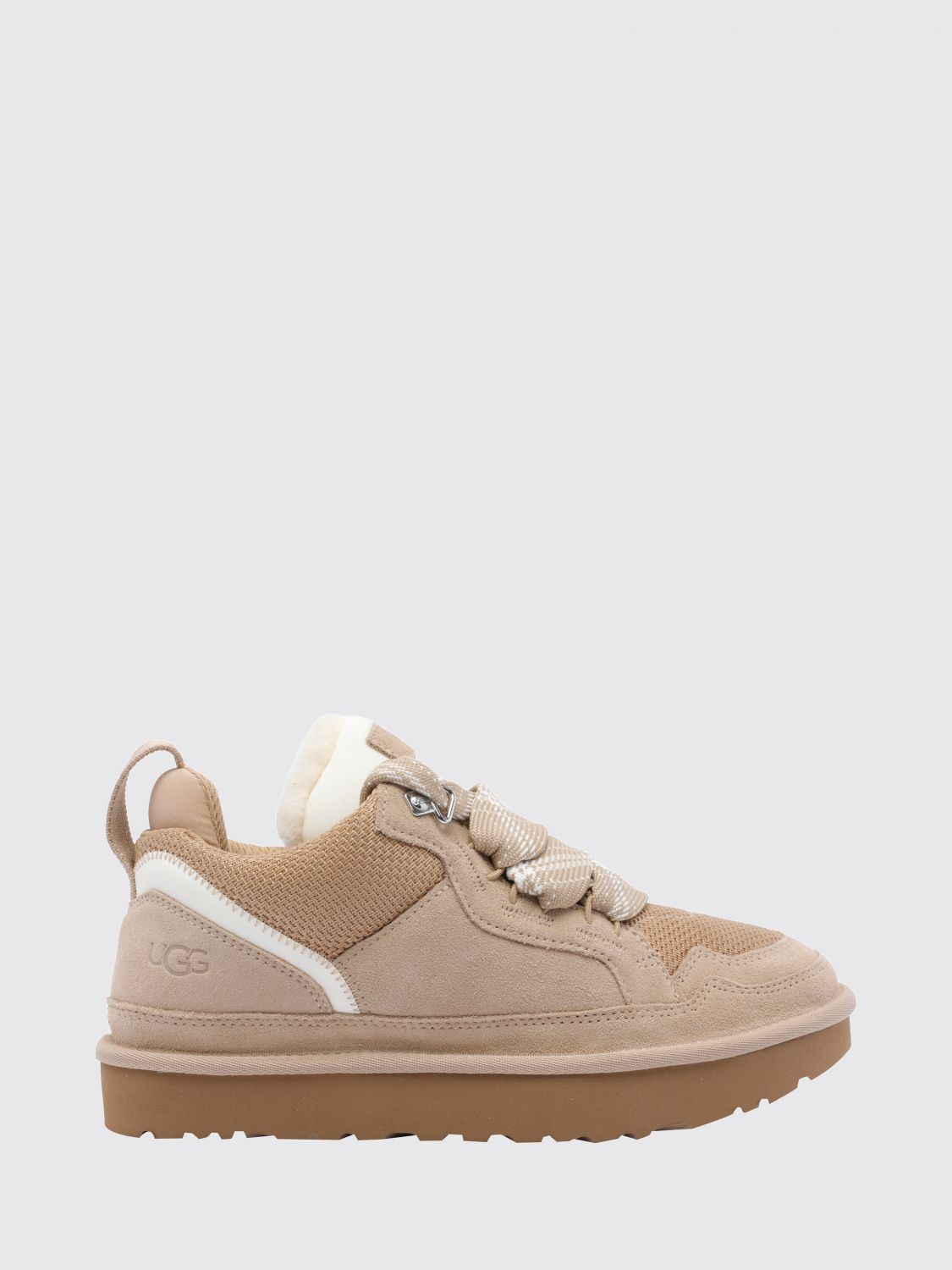 Ugg Lo Lowmel Low-top Suede Trainers With Wool Interior In Multi