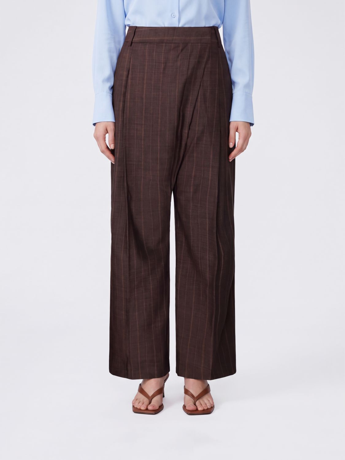 GANNI Pants Woman color Brown