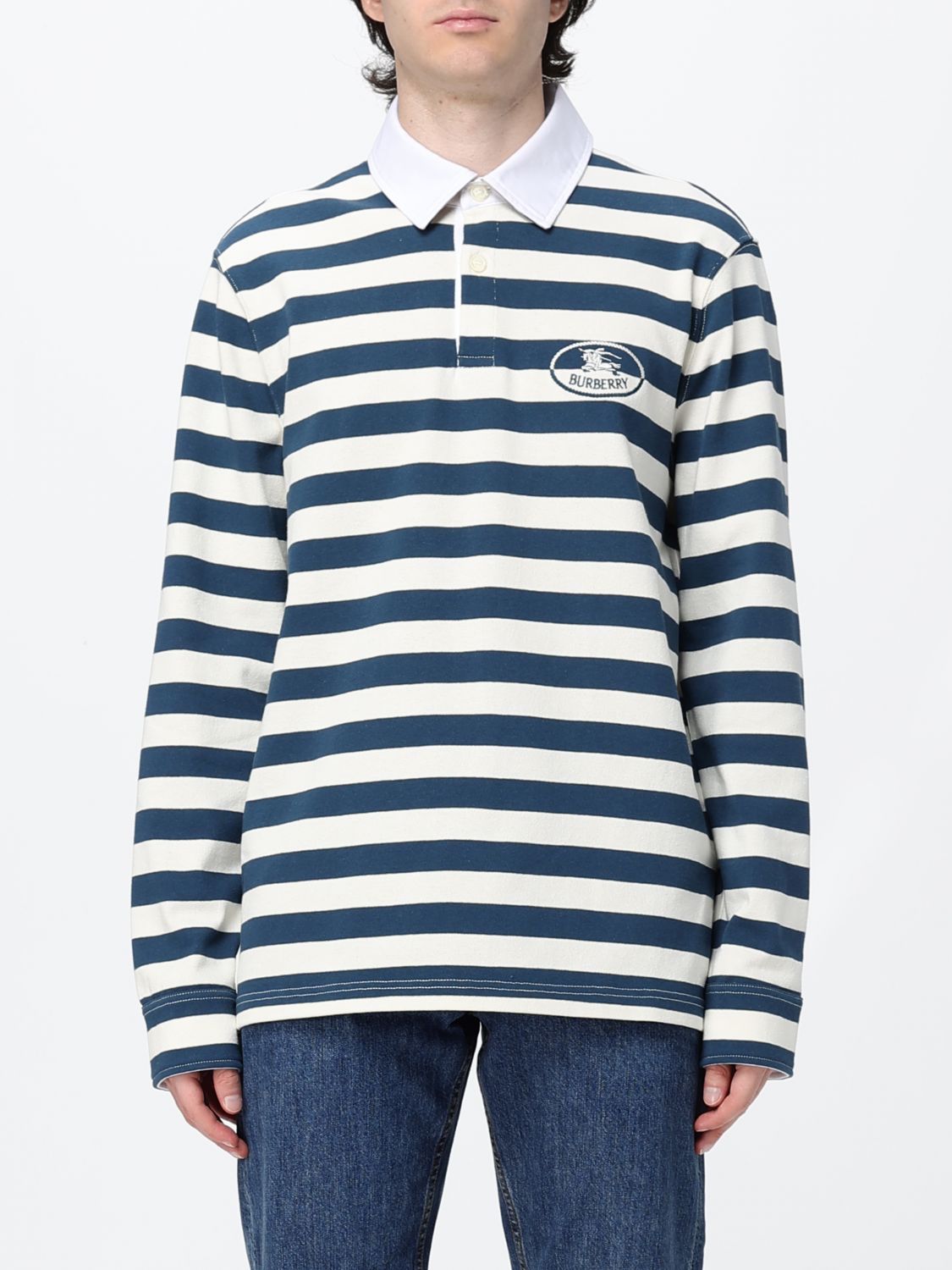 BURBERRY Polo Shirt Men color Blue