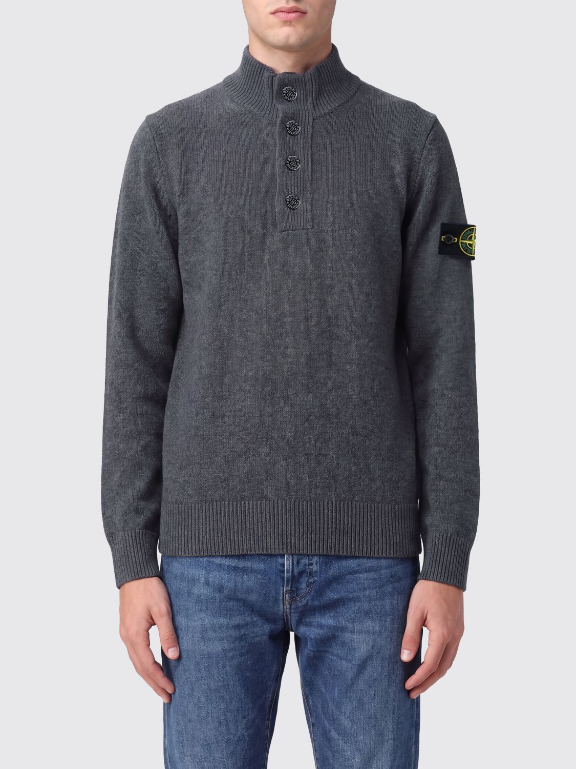 STONE ISLAND Dolcevita in lana vergine con patch logo Compass