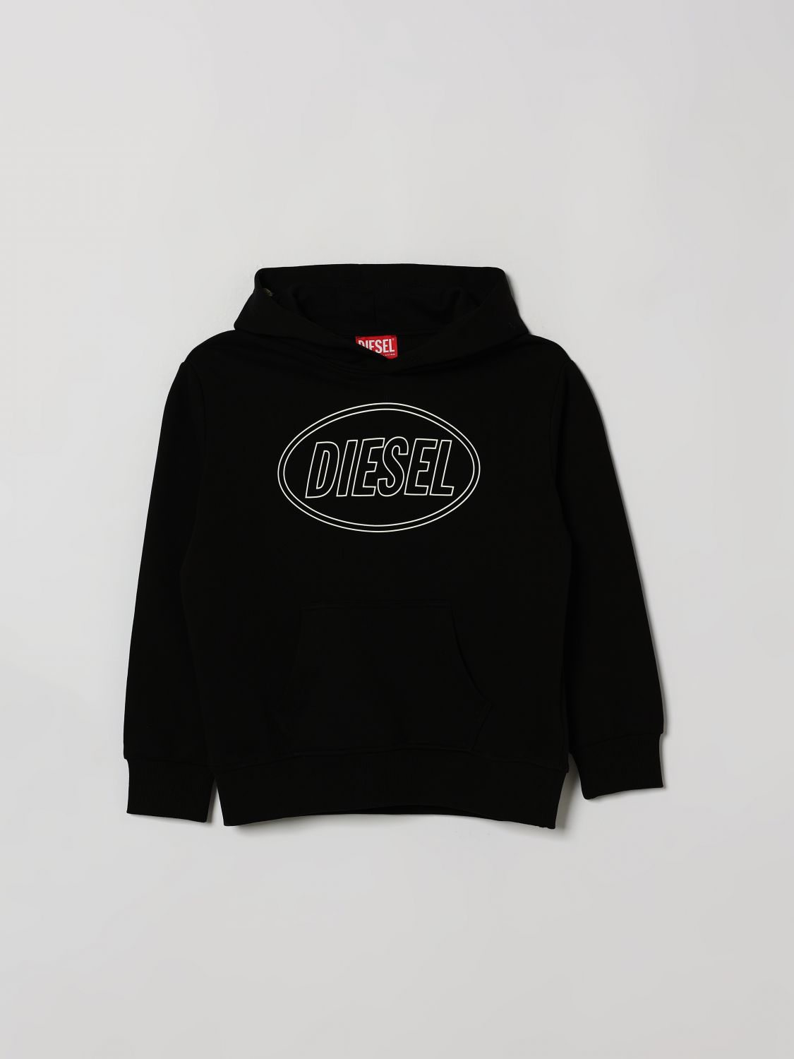 DIESEL Hoodie aus Baumwolle für Jungen mit kontrastierendem Logo