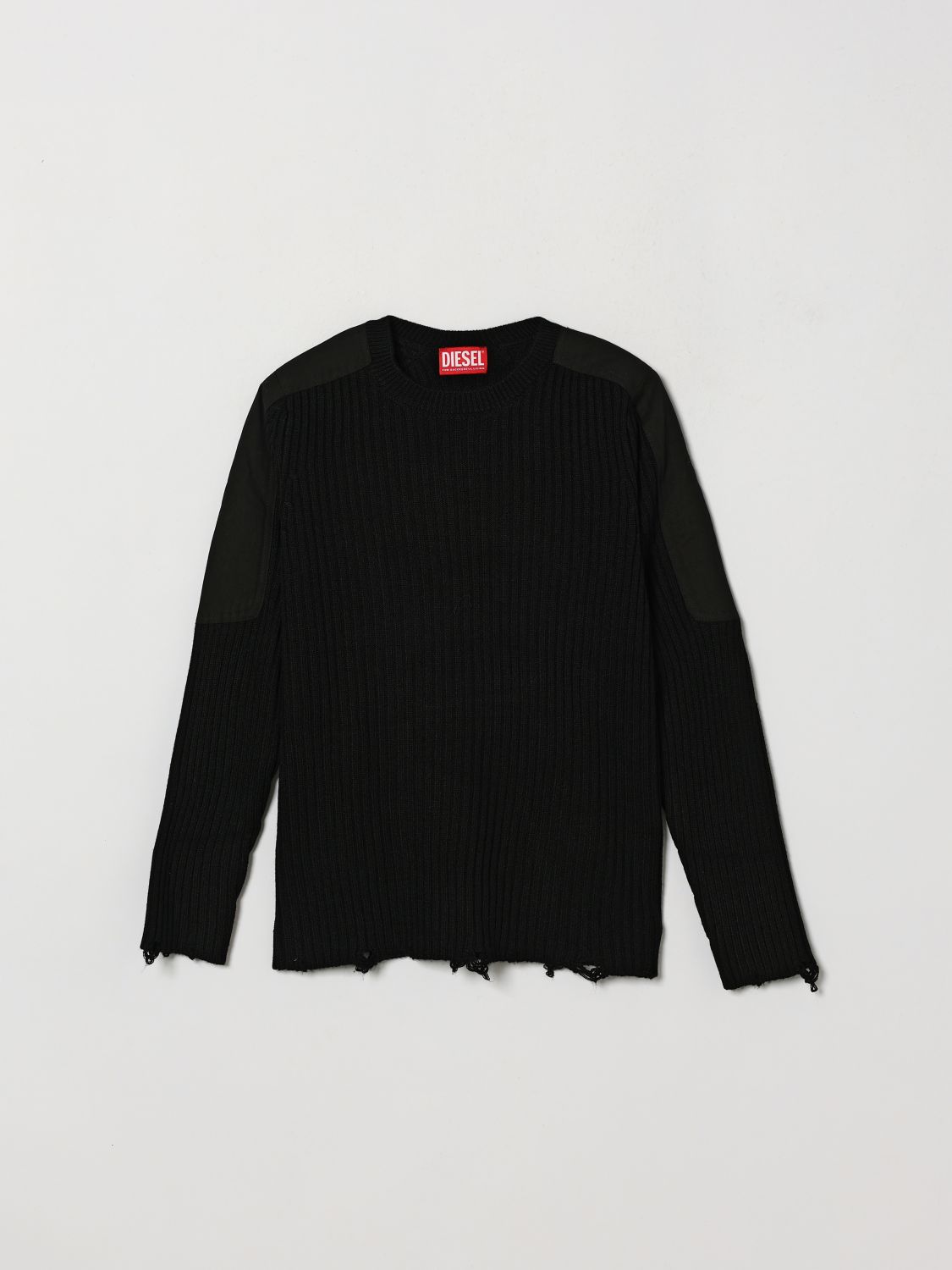 DIESEL Kamar Pullover mit Rundhalsausschnitt aus Wollmischung im Distressed-Look für Jungen