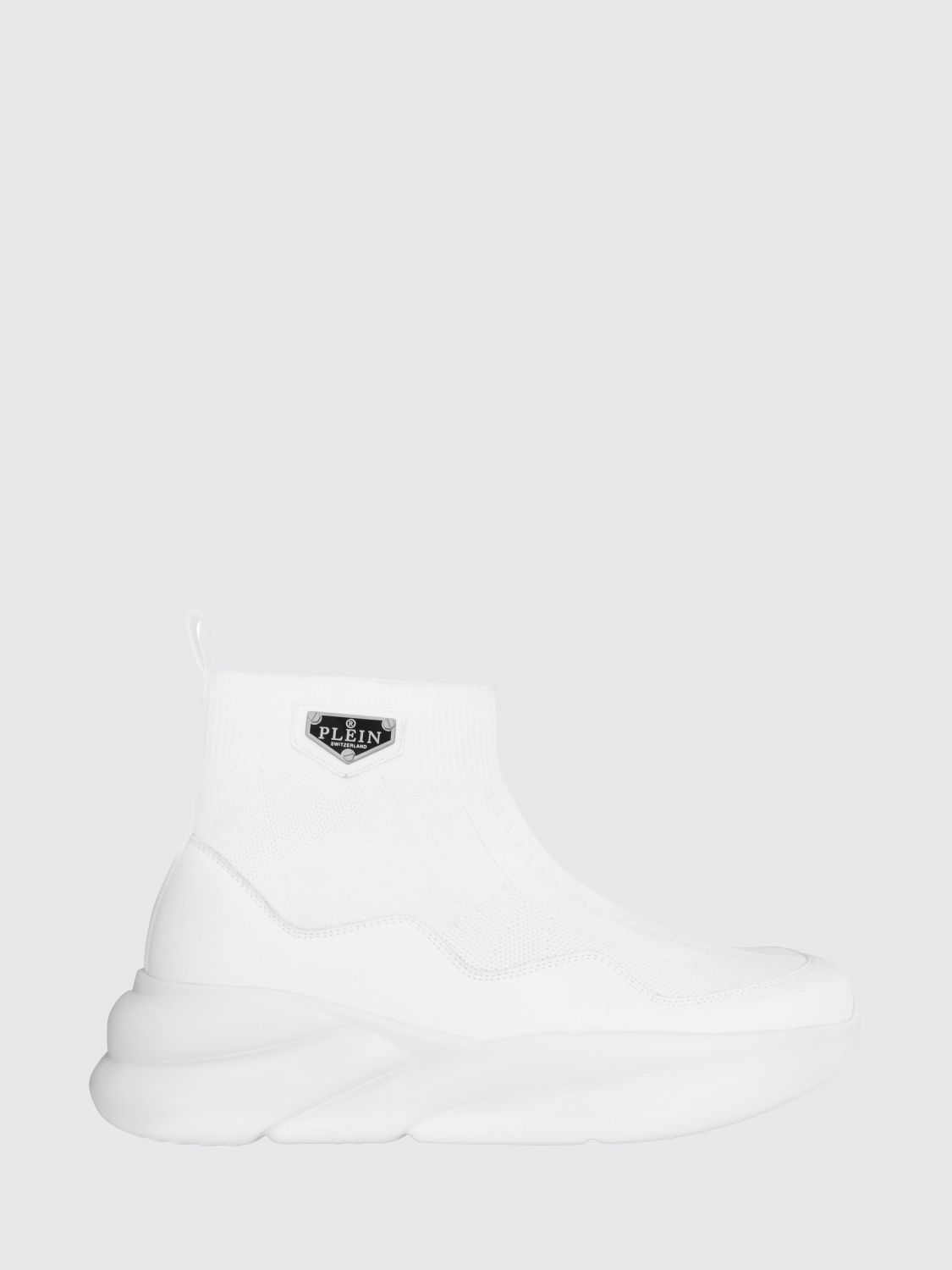 PHILIPP PLEIN High-Top Slip-On Knit Sneakers with Sock Ankle