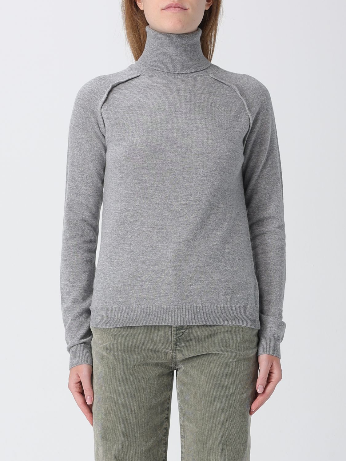 DONDUP Long-Sleeved Wool Turtleneck Jumper with Ribbed Hems