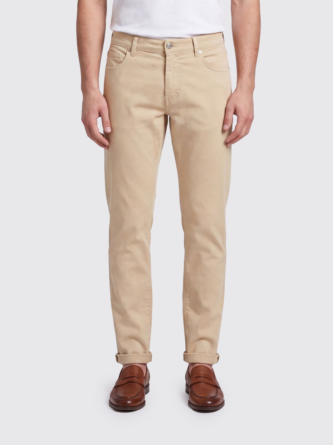 BRUNELLO CUCINELLI Jeans Men color Beige　BRUNELLO CUCINELLI ジーンズ メンズ カラー ベージュ BRUNELLO